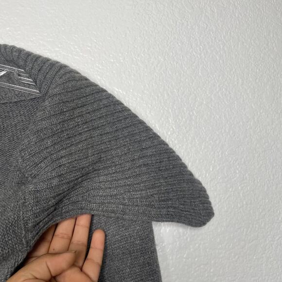 Margaret O'Leary Womens Jacket Size Medium Gray Moto Style Knitted Long Sleeve - Picture 12 of 16